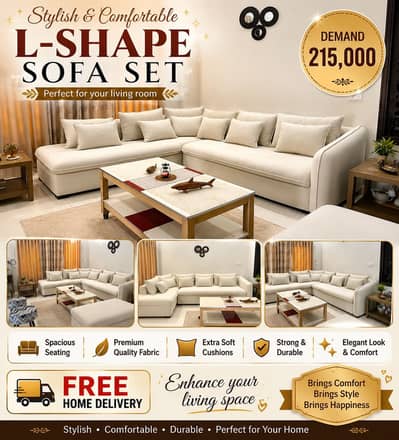 Luxury L-Shape Sofa Set