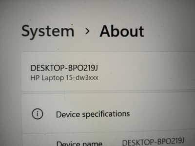 HP 15 DW300 Core i5 11th Generation 8GB Ram 256GB SSD