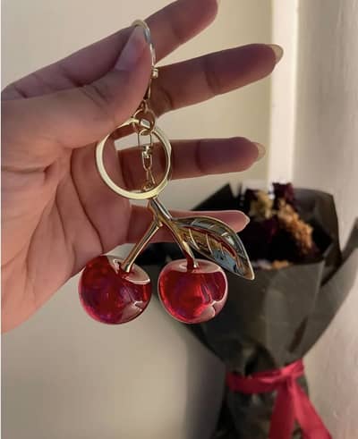 Cute Cherry Keychain | Trendy Bag Charm | New Arrival