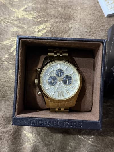 Michael Kors Men's Gold-Tone Lexington Chronograph Watch