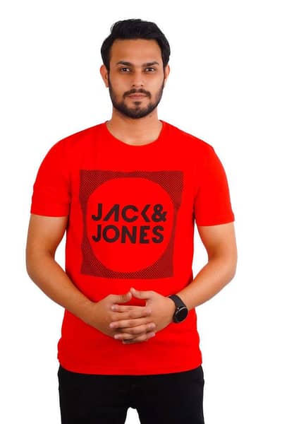JACK & JONES. -LOGO PRINT-MEN T-SHIRT | RED VENDOR: Jack & Jones