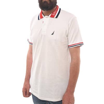 NAUTICA MENS-SHORT SLEEVE COTTON POLO | WHITE VENDOR: NAUTICA