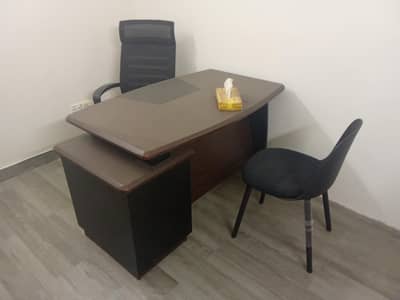 Office Counter with 02 Chairs brand new