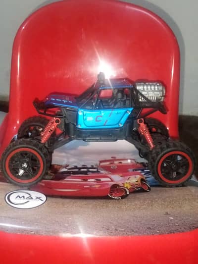 monster car with smoke