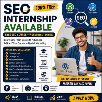 SEO Internship Available – Free SEO Course + WordPress Training