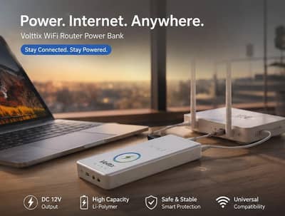 12V WiFi Router Power Bank / Mini UPS   Router - Internet Backup