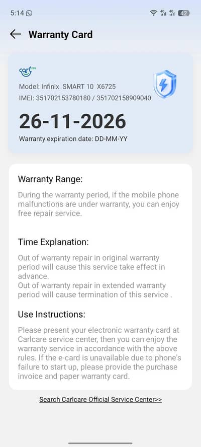 Infinix smart 10