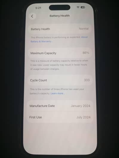 Apple iPhone 15 (LL/A) – Black – 128GB