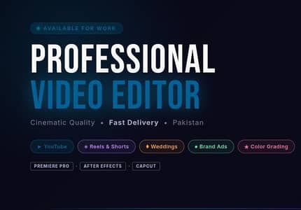 Professional Video Editor | Reels • YouTube • Weddings | Fast Delivery