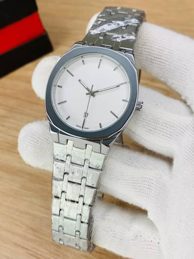 Premium Designer Style Men Watch Stainless Steel Silver Chain  Rs. 220