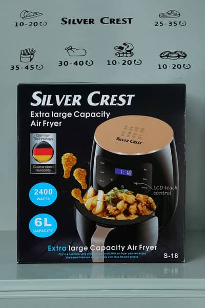 Silver Crest 6L Digital Air Fryer 2400W Extra Large a capacity
