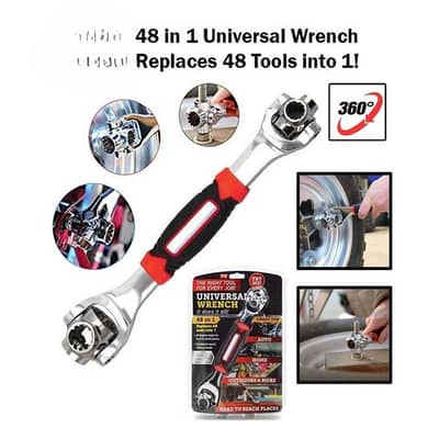 48-In-1 Universal Multi-Function Wrench 360° Rotary Adjustable Spanne