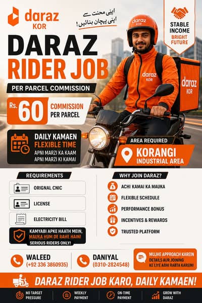Delivery Riders Required | Salary + Bonus + Commission