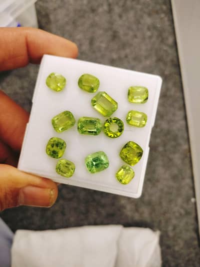 beautiful natural peridot Stone facetted cut available