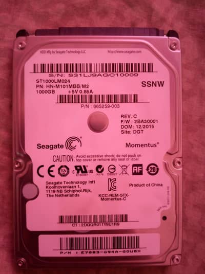 1 TB Seagate hard drive 100% health