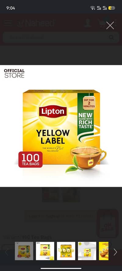 lipton tea beg 100pcs