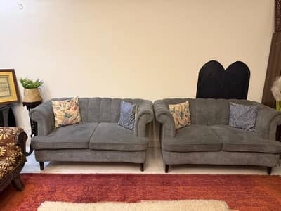 7 Seater Sofa Set + Separate Single Sofa | Excellent Condition | Styli