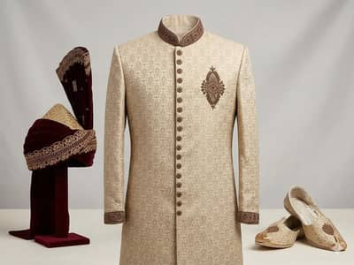 Designer Groom Sherwani – Complete Wedding Outfit