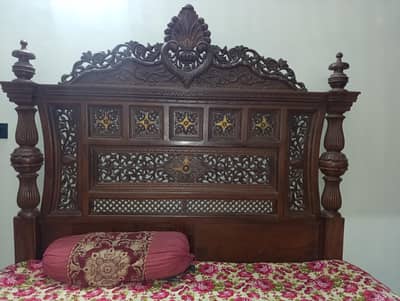 pure chinioti bed set. . . 2chair table. dewan.