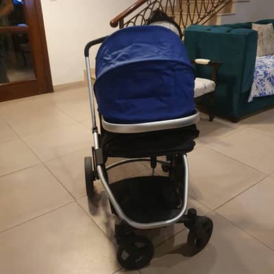 Three wheel Mother Care Baby stroller with carry cot