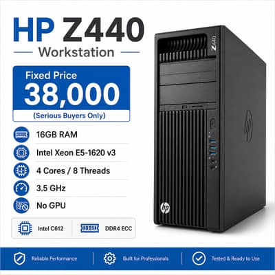 HP Z440 Workstation PC 16GB RAM Xeon Processor Fixed Price Lahore