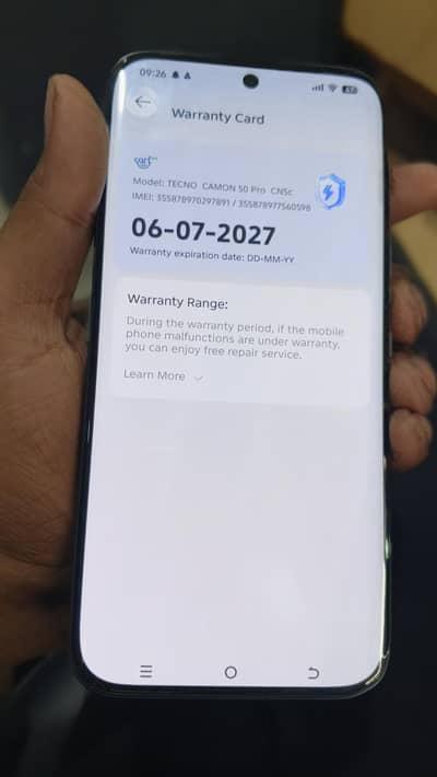 Tecno Camon 50 Pro 8gb / 256 gb