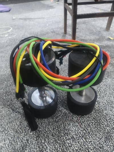 dumbbell and resistance band