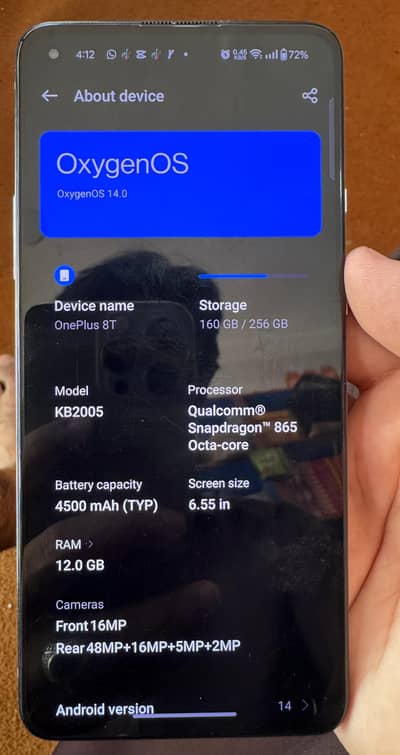 One Plus 8T 12+12/256 Pta Approved