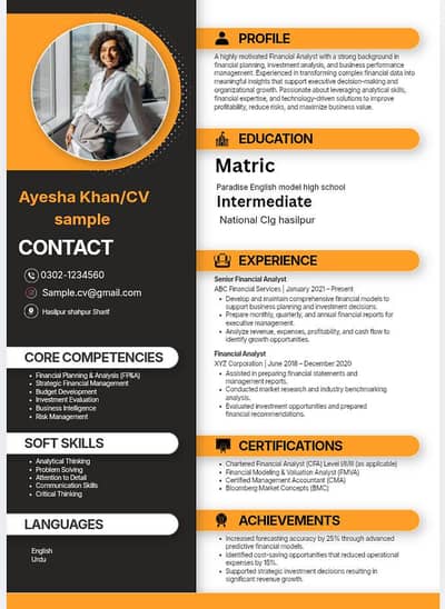 Modern CV Design Service - Canva & MS Word - Fast Delivery