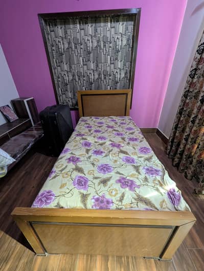 Single Wooden Bed - Excellent Condition