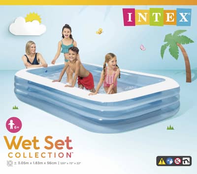 Intex Family Pool 10 Feet (120" * 72" * 22" ) 03020062817