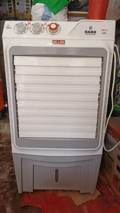 Room cooler. . . Rado AC+DC room air cooler