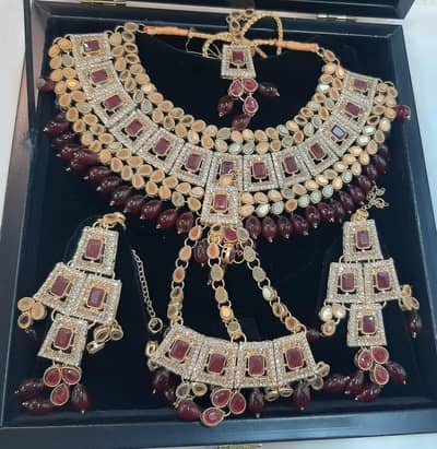 Maroon + Gold  bridal set