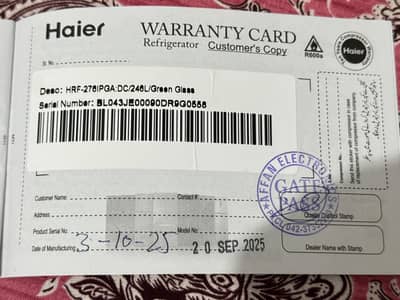 Haier Refrigerator inverter and Automatic washing machine for sale