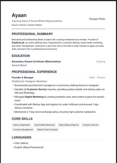 Required job