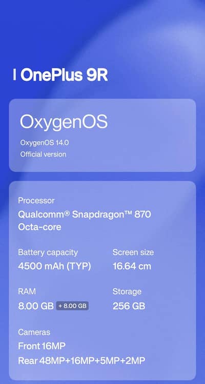 One Plus 9r