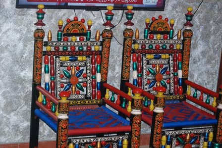 Traditional Sindhi Jandi Chair Set – 4 Piece Set | Hyderabad