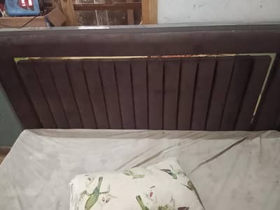 King size bed with mattress & three one door almari