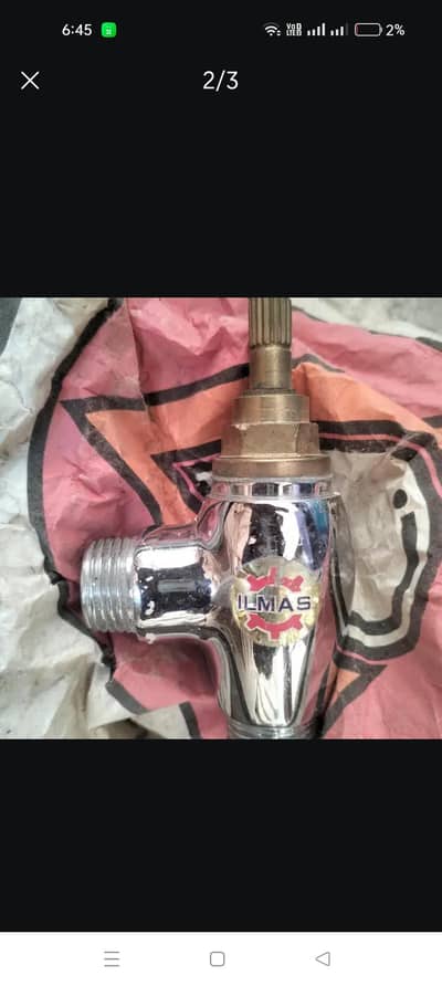 original ilmas T stopcock new hai pittal ka hai urgent sell ek 3500 ka