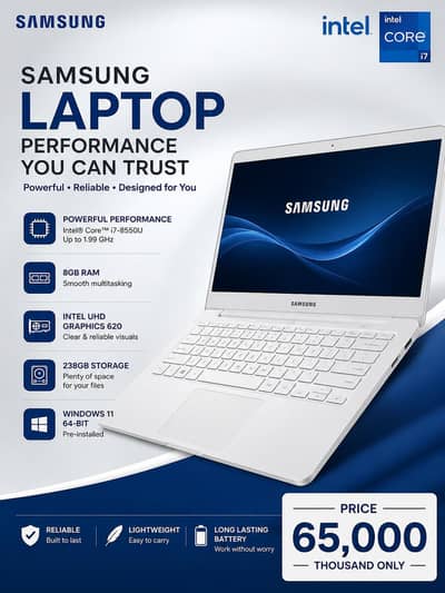  Samsung Core i7 Laptop – Powerful Performance You Can Trust 