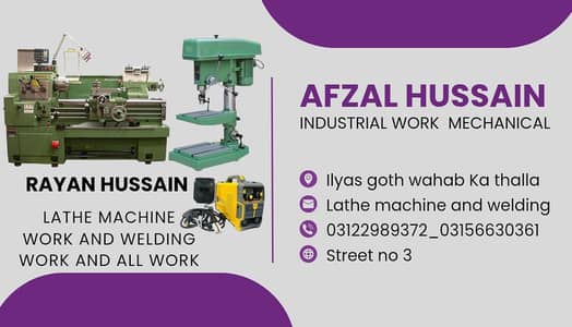 lathe machine work and welding work available all work