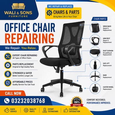 Office Chair Repair & Parts Replacement | Wali & Sons Furniture