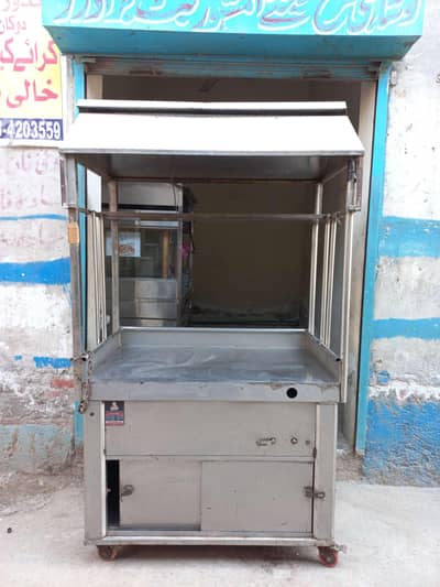 Steel counter for burger and shawarma counter very nice condition.