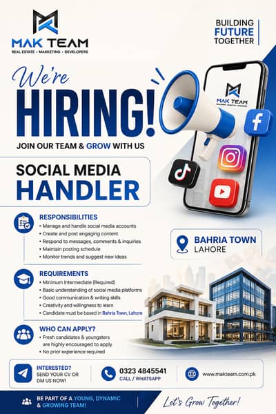 We're Hiring Social Media Handler