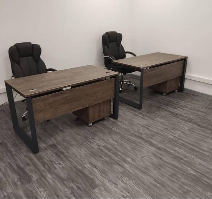 Study Table K shape computer table Workstation2*4 Smart Office tables 3