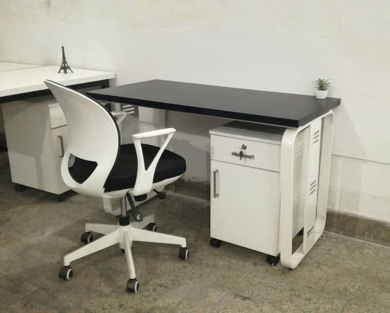 Study Table K shape computer table Workstation2*4 Smart Office tables 4