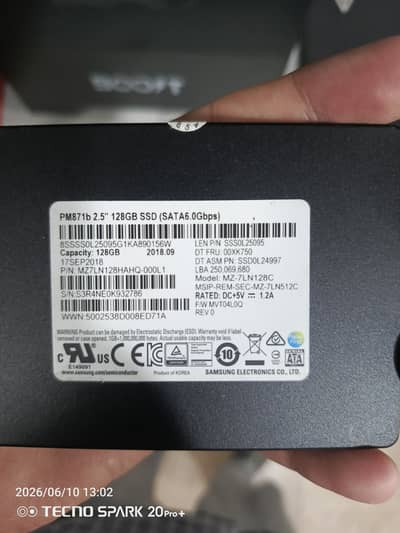 Samsung 128gb SSD - used