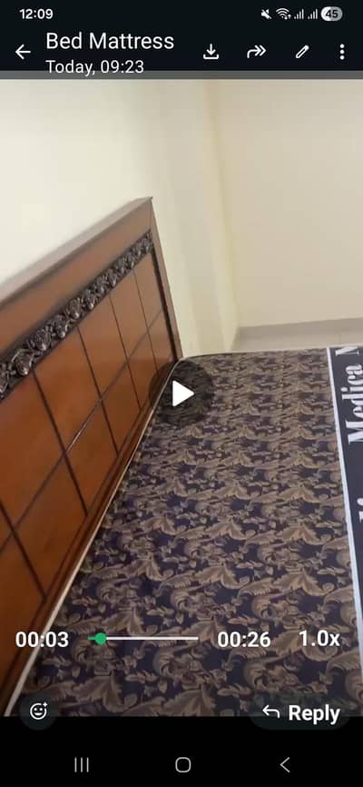 King size double bed with mattress