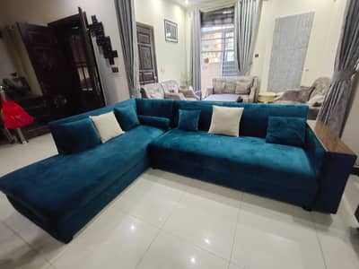 L Shape One Month Old Sofa For Sale.