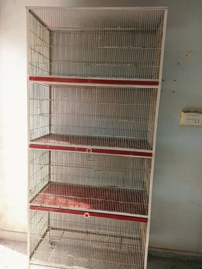 White Angle Parrot Cage